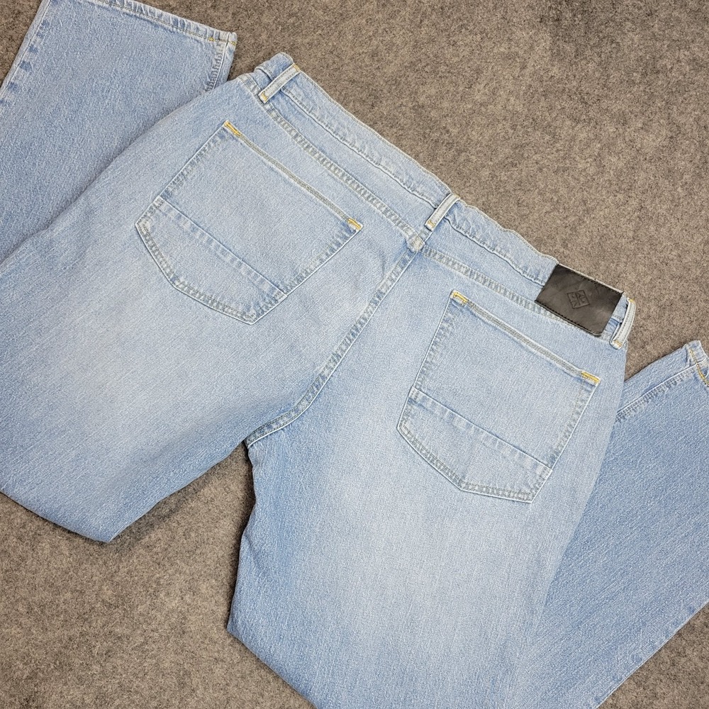 Roark Jeans Mens 40x32 Blue Denim Faded Stretch Straight Fit Adventure Outdoor